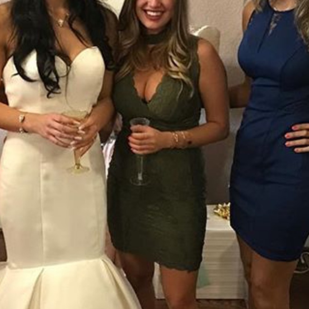 Guess green lace dress